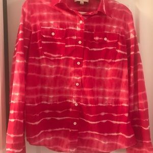 Women’s Tie dye classic button up shirt